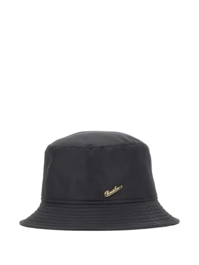 Borsalino Morgan Rain Logo-plaque Bucket Hat In Black