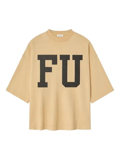 Fear Of God Relaxed "fu" Tee In Brown