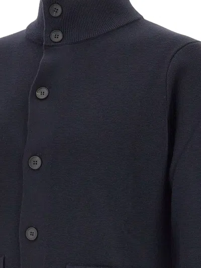 Filippo De Laurentiis Stand-up Collar Patch-pocket Jacket In Blue