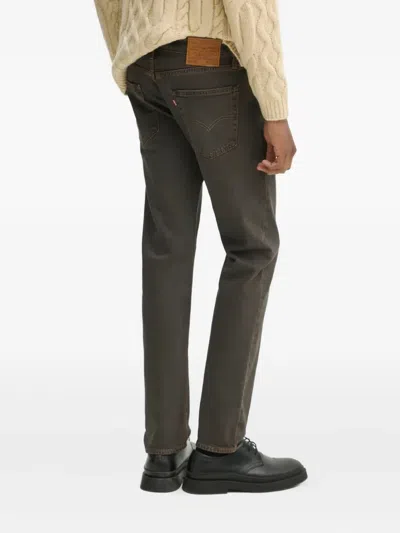 Levi's 502 Logo-patch Jeans In Brown
