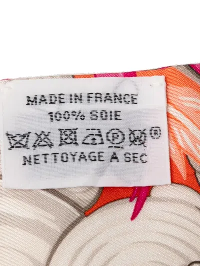 Pre-owned Hermes 2010-2025 La Danse Pacifique Silk Twilly Scarf Scarves In Red