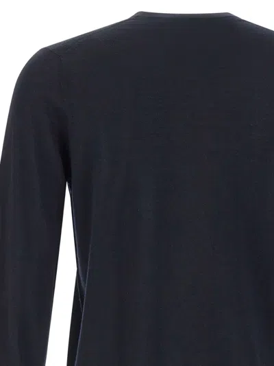 Diktat Crew-neck Ribbed Sweater In Blue