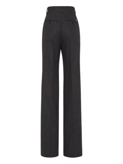 Dsquared2 High-waisted Flared Trousers In Black