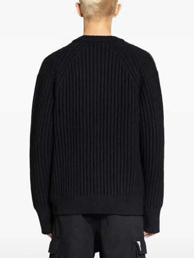 Junya Watanabe Ribbed-knit Sweater In Brown