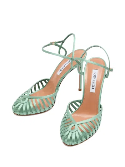 Aquazzura 105mm Strappy Sweet Surrender Pump In Green