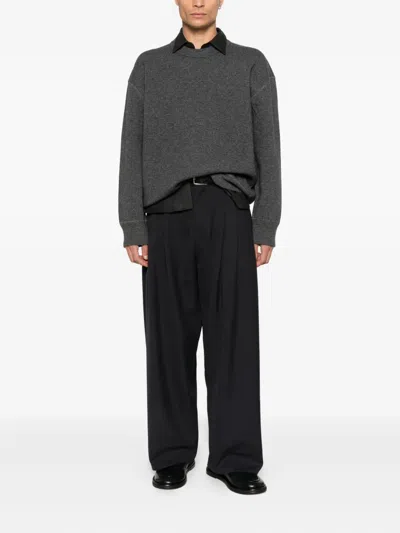 Studio Nicholson Pleated Trousers In Black