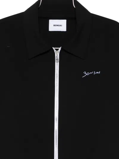 Bonsai Zip-up Shirt In Black