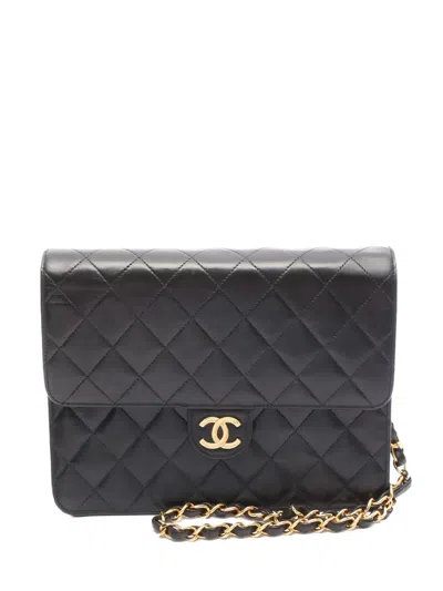 Pre-owned Chanel 1997-1999 Matelasse Flap Chain Shoulder Bag In Black