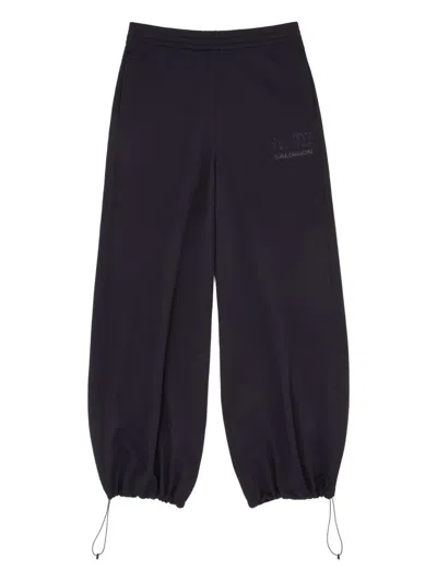 Mm6 Maison Margiela Relaxed Fit Trousers Drawstring Hem In Blue