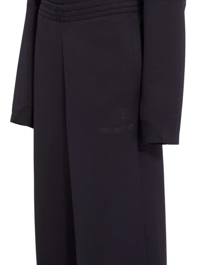 Mm6 Maison Margiela Relaxed Fit Trousers Drawstring Hem In Blue