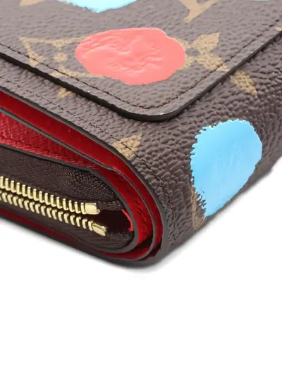 Pre-owned Louis Vuitton X Yayoi Kusama 2021s Bi-fold Wallet In Brown