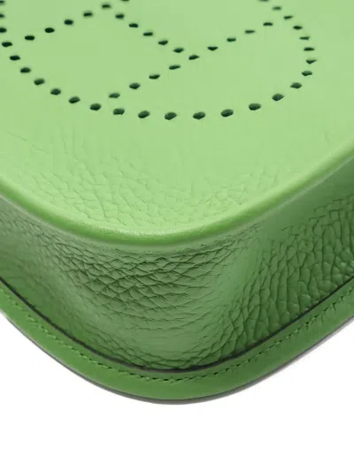 Pre-owned Hermes 2024 Evelyne Tpm Perforated Shoulder Bag In Green