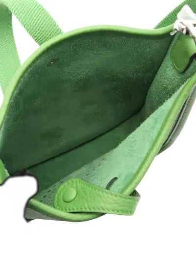 Pre-owned Hermes 2024 Evelyne Tpm Perforated Shoulder Bag In Green