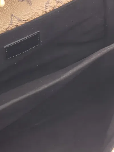 Pre-owned Louis Vuitton 2020 Monogram Pochette Metis Mm Tote Bag In Brown