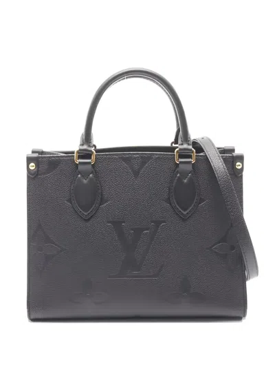 Pre-owned Louis Vuitton 2010s On-the-go Pm Handbag In Black
