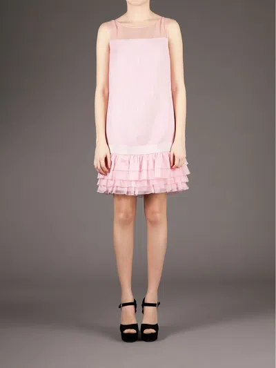 Giambattista Valli Ruffled Sleeveless Dress In Pink