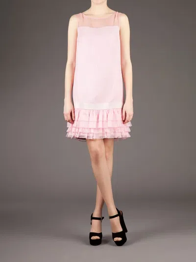 Giambattista Valli Ruffled Sleeveless Dress In Pink