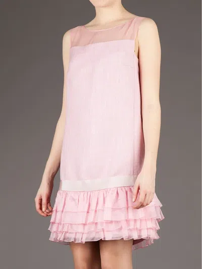 Giambattista Valli Ruffled Sleeveless Dress In Pink