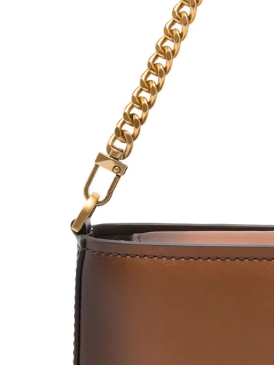 Michael Kors Bryant Chain-strap Leather Satchel In Brown