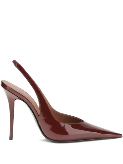 Amina Muaddi 105mm Anok Sling Slingback Pointed-toe Pumps In Brown
