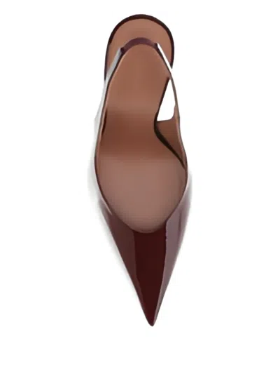 Amina Muaddi 105mm Anok Sling Slingback Pointed-toe Pumps In Brown