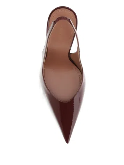 Amina Muaddi 105mm Anok Sling Slingback Pointed-toe Pumps In Brown