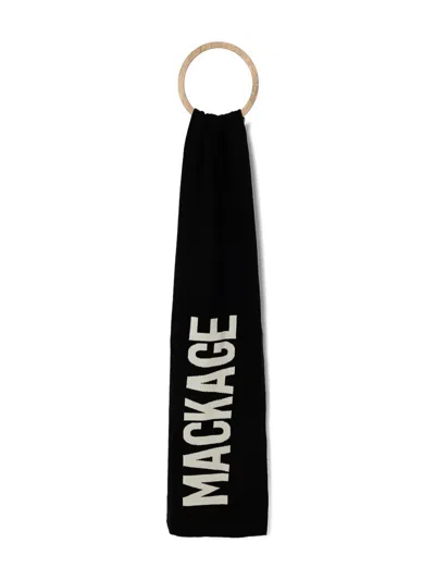 Mackage Juno Logo Scarf In Black