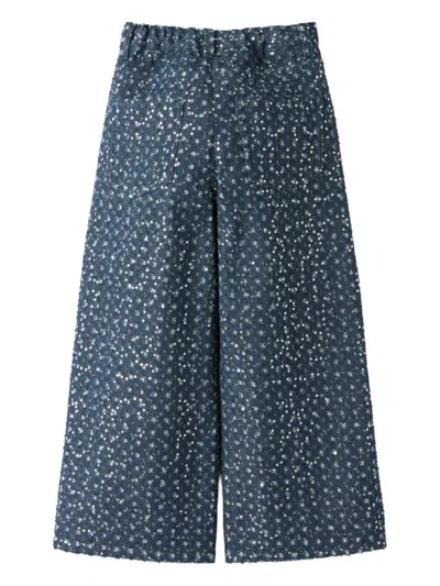 Il Gufo Sequin-embellished Trousers In Blue
