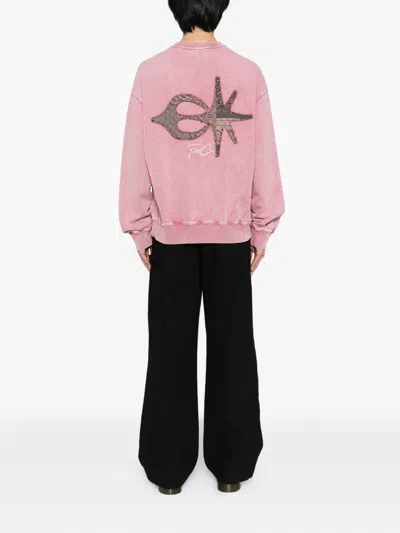 Five Cm Logo Washed Sweatshirt In Pink