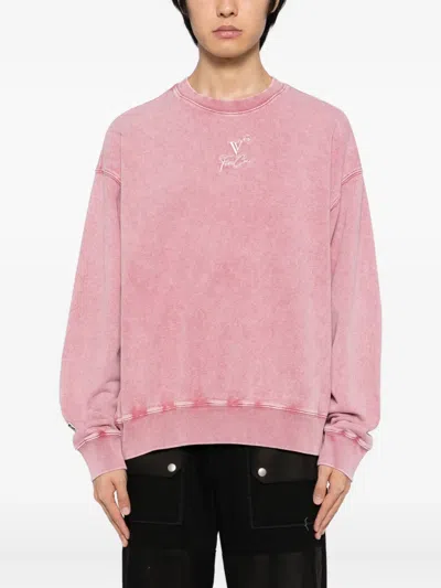 Five Cm Logo Washed Sweatshirt In Pink