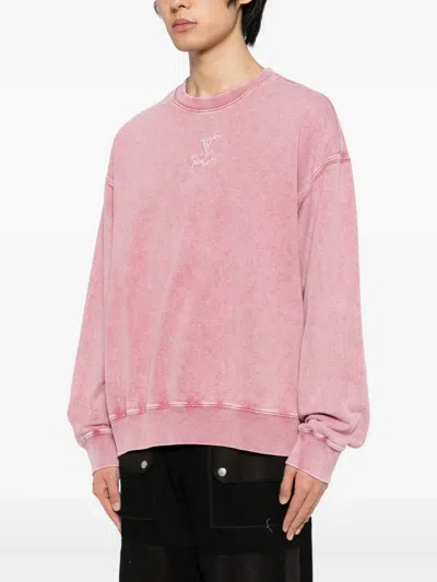 Five Cm Logo Washed Sweatshirt In Pink