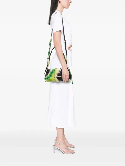 Pre-owned Prada 2013-2025 City Calf Tie Dye Sidonie Satchel In Green