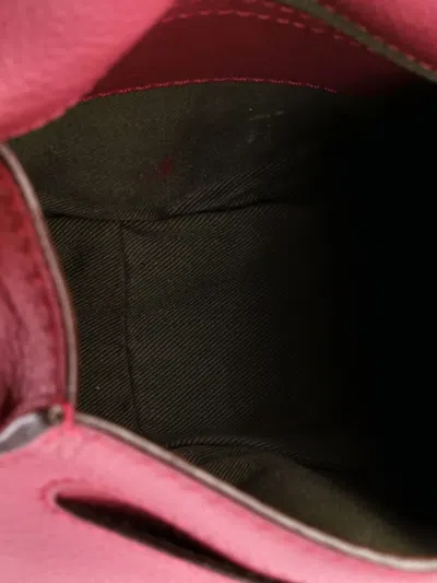 Pre-owned Chloé Marcie Leather Mini Crossbody Bag In Pink