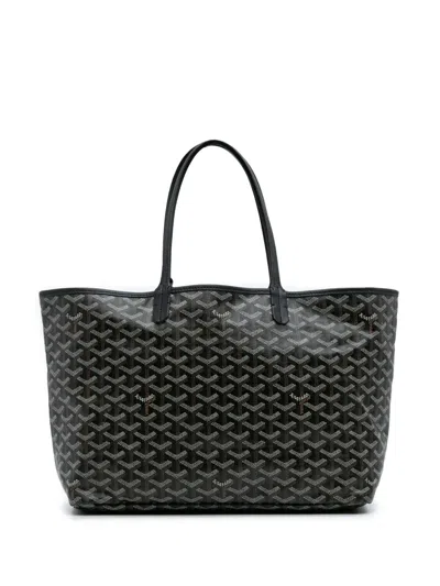 Pre-owned Goyard 2018 Ine Saint Louis Pm Tote Bag In Black