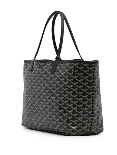 Pre-owned Goyard 2018 Ine Saint Louis Pm Tote Bag In Black
