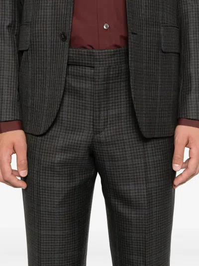 Paul Smith Checked Suit In Gray