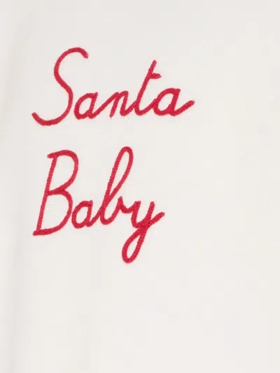 Mc2 Saint Barth White Sweatshirt For Kids With Gingerbread In White