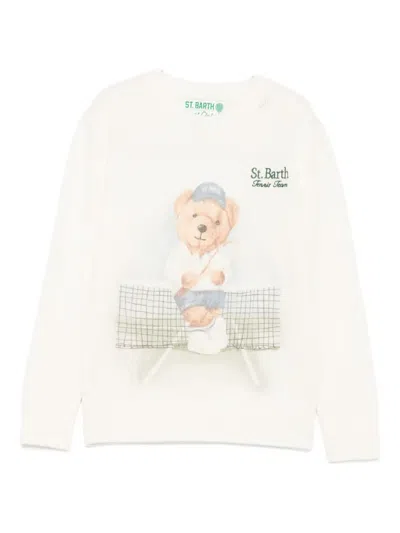 Mc2 Saint Barth Graphic-print Sweater In White