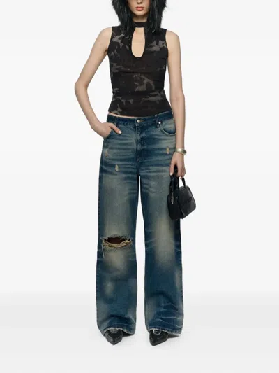 Misbhv Camo Mesh Tank Top In Black