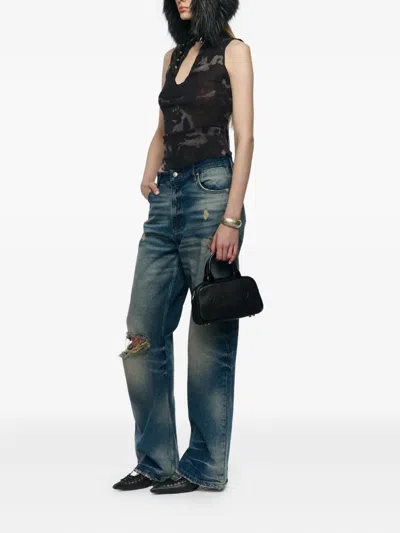 Misbhv Camo Mesh Tank Top In Black