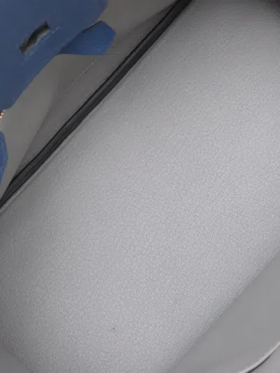 Pre-owned Hermes 2022 Clemence Birkin Verso Retourne 25 Handbag In Blue