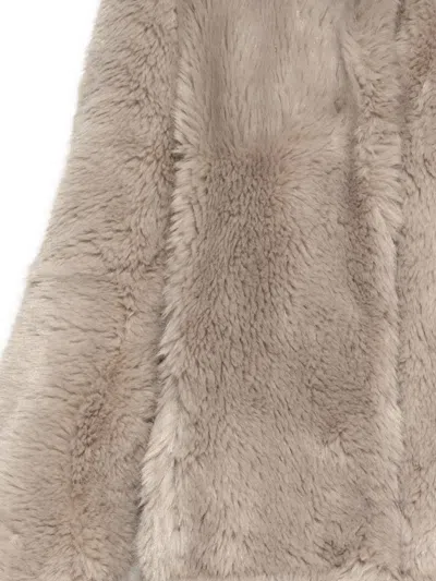 Stand Studio Hilma Patchwork Faux Fur Coat In Neutral