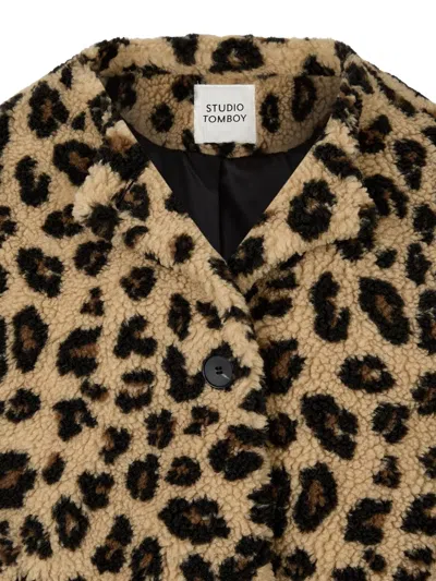 Studio Tomboy Leopard-pattern Hooded Jacket In Brown