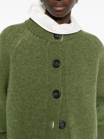 B.b. Walace Button-front Cardigan In Green
