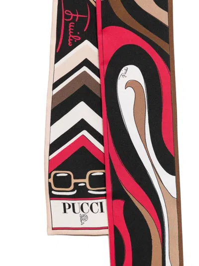 Pucci Abstract-pattern Silk Scarf In Multi