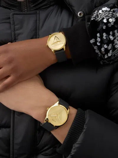 Guess Usa Triangle-logo 42mm In Black