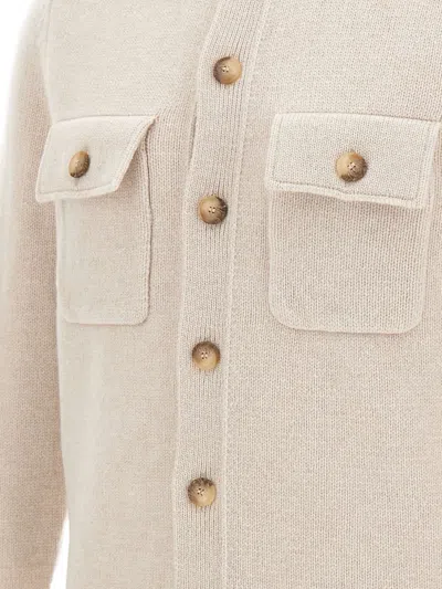 Gran Sasso Buttoned-up Patch-pocket Jacket In Neutral