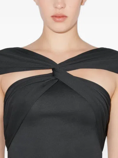 Misbhv Knot-detail Open-back Top In Black