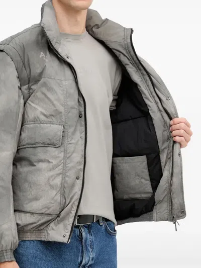 Armani Exchange Padded Pocket Jacket In Gray
