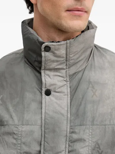Armani Exchange Padded Pocket Jacket In Gray